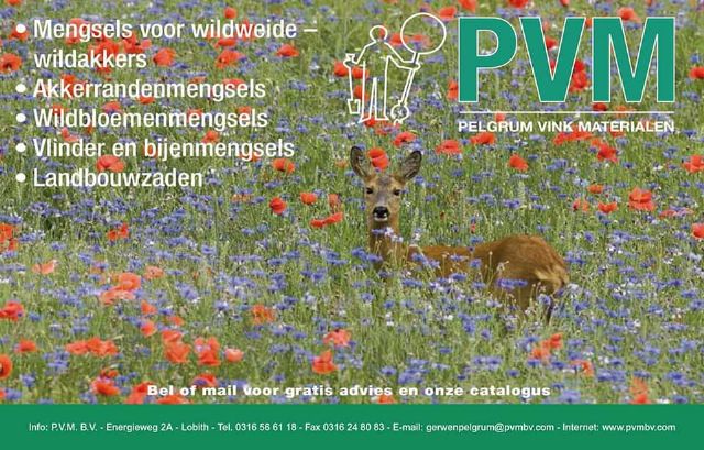 PVM Wildweide-wildakkermengsels
Bijen-akkerrandenmengsels
Bel of mail voor gratis advies en onze catalogus